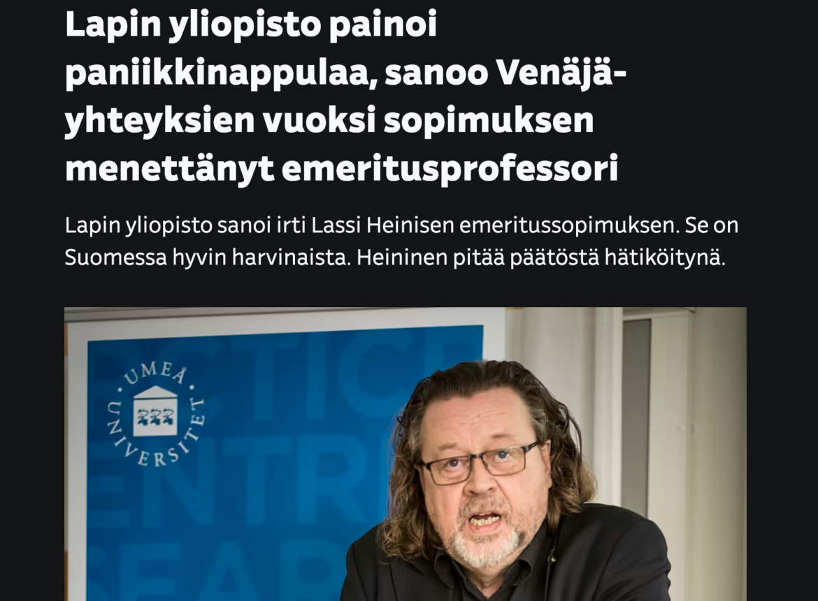 Jauri jyrähtää, osa 37: ”Suomessa alkaa näkyä akateemisen fasismin merkkejä”